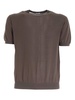 Short sleeved sweater in brown