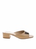 Initial sandals in beige