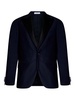 Dark Blue Virgin Wool Tuxedo Suit