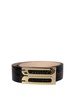 Leather Belt with Gold Closure