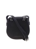 Black studded leather bag