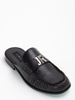 Black leather loafer