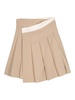 Pleated midi wrap skirt