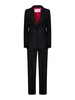 Black Wool Gabardine Suit