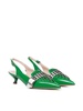 Patent Slingback With Studs And Buckle