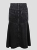 Denim skirt with flounce