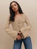 Karina Regenerative Wool Scoop Neck Cardigan