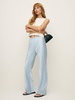 Gale Satin Mid Rise Bias Pant