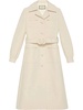 White Wool Belted Coat