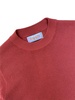 Crepe Cotton Crewneck Sweater In Cayenne Red