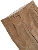 Corduroy Pleated Chino Pants In Khaki