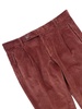 Corduroy Pleated Chino Pants In Copper