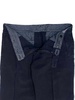 Positano Lyocell Linen Pleated Chino Pants In Navy