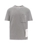 Linen and cotton t-shirt with striped motif