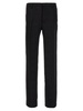 Check Wool Trousers Pants Black