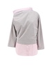 Cotton sweatshirt with contrasting shirt detail