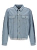 Patchwork Denim Jacket Casual Jackets, Parka Light Blue