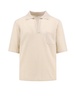 Responsible wool polo shirt with ton sur ton monogram