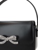 Black leather baguette bag