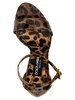 Dolce & Gabbana Animal Print Sandals With Logo Heel