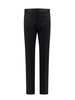 Virgin wool trouser with satin profiles