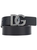 Leather logoed belt