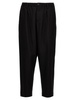 Tropical Wool Crop Pants Black