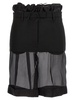 Layered Effect Trouser Skirt Bermuda, Short Black