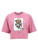 Moschino Logo Printed Cropped T-Shirt