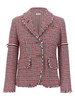 Tweed Jacket Blazer And Suits Multicolor