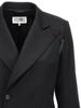 Unfinished Double-Breasted Blazer Blazer And Suits Black