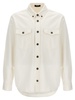 Denim Overshirt Shirt, Blouse White