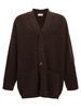 Felted Cardi Coat Sweater, Cardigans Brown