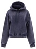 Puff Logo Hoodie In Structured Terry Sweatshirts Blue