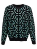 Philipp Plein All-Over Logo Pattern Crewneck Jumper