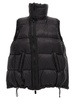 Flared Padded Vest Gilet Black