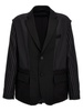 Two-Material Blazer Black