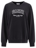 Ganni Logo Organic Cotton Sweatshirt