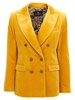 Double-Breasted Velvet Blazer Blazer And Suits Yellow