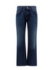 Cotton jeans with back logo patch