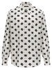 All Over Logo Shirt Shirt, Blouse White/Black