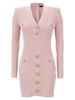 Logo Button Dress Dresses Pink