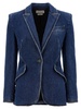 Denim Blazer Blazer And Suits Blue