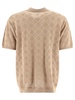 Zip Knit Mesh Polo Shirt Polo Shirts Beige