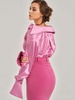 Romantic Glow Oversized Satin Shirt - Pink