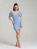 Mirage Crystal Ornament Mini Dress - Light Blue