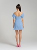 Mirage Crystal Ornament Mini Dress - Light Blue