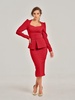 Fierce Red Fitted Two-Piece Set