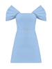 Mirage Crystal Ornament Mini Dress - Light Blue