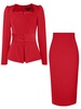 Fierce Red Fitted Two-Piece Set